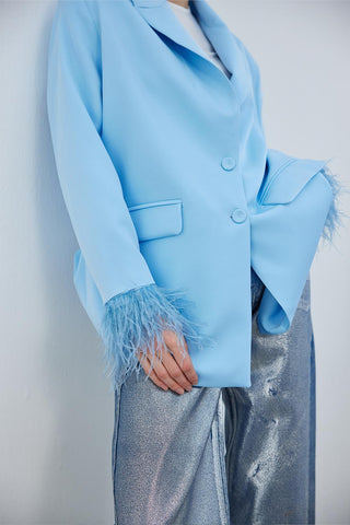 Seba Blazer with Otrish Detail Sky Blue