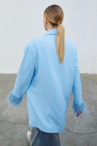 Seba Blazer with Otrish Detail Sky Blue