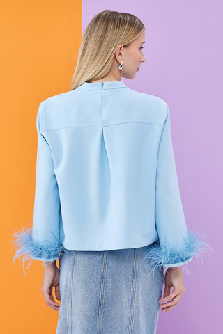 Otrish Detailed Tunic Cloud Blue