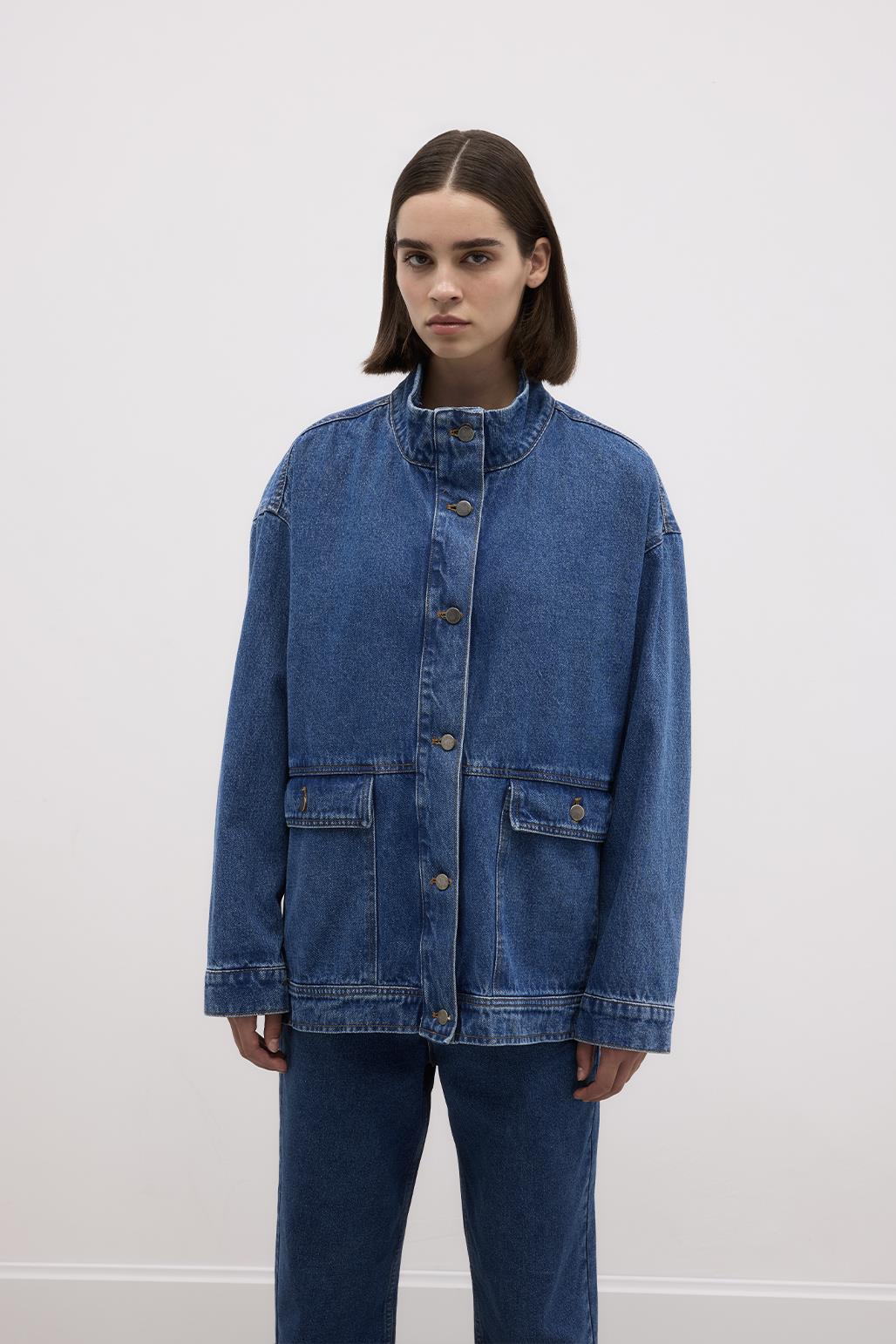 Oversize Denim Jacket Medium Blue