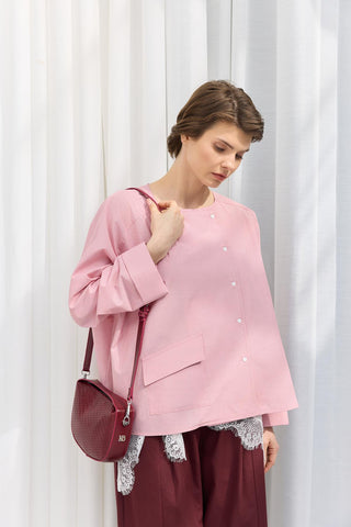 Oversize Pocket Shirt Red