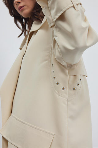 Oversize Tood Trench Stone