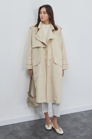 Oversize Tood Trench Stone