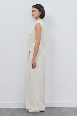 Palazzo Wide Leg Trousers Bone