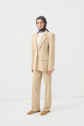 Cotton Square Scarf Bloom Brown