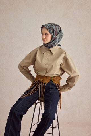 Cotton Scarf Garden Burgundy