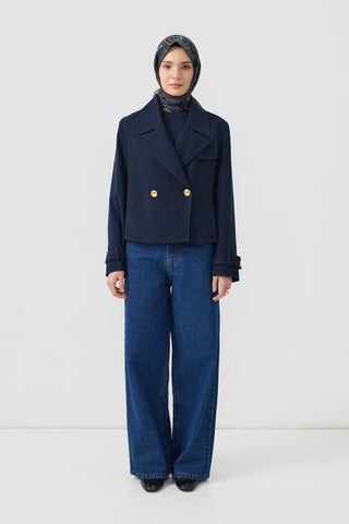 Cotton Square Scarf Garden Black