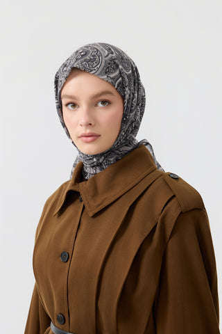 Cotton Square Scarf Magic Silver