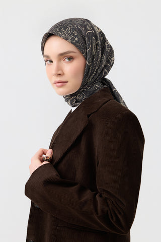 Cotton Square Scarf Magic Khaki Green