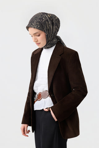 Cotton Square Scarf Magic Khaki Green