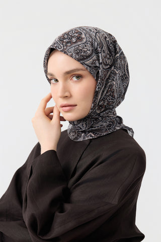 Cotton Square Scarf Magic Brown