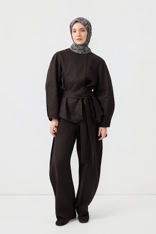 Cotton Square Scarf Magic Brown