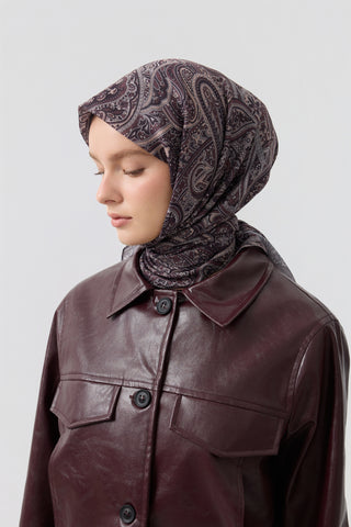 Cotton Square Scarf Magic Plum