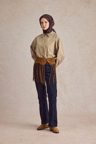 Cotton Scarf Medallion Burgundy