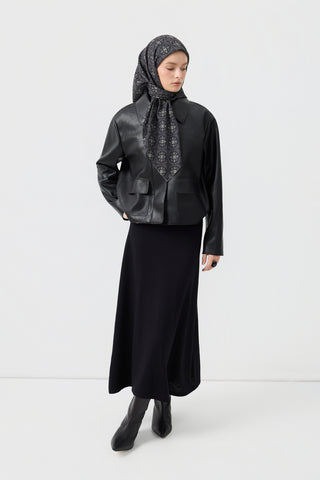 Cotton Square Scarf Medallion Dusty Green