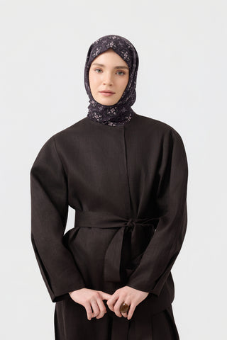 Cotton Square Scarf Medallion Plum