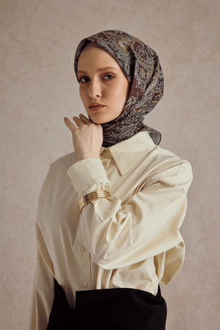 Cotton Scarf Tale Burgundy