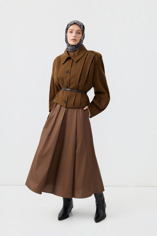 Cotton Square Scarf Tale Smoke Grey