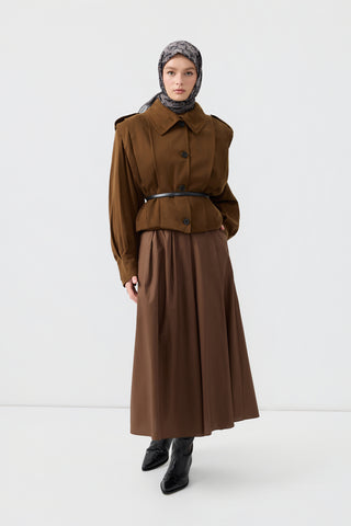 Cotton Square Scarf Tale Smoke Grey