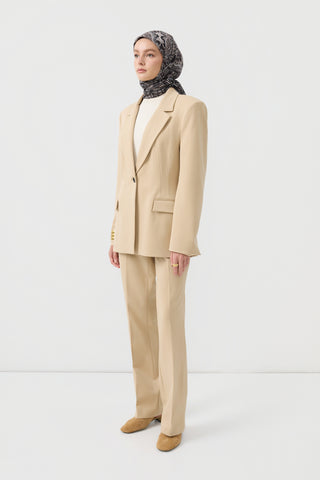 Cotton Square Scarf Tale Brown