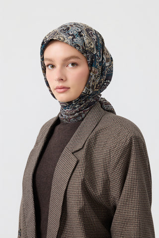 Cotton Square Scarf Tale Olive