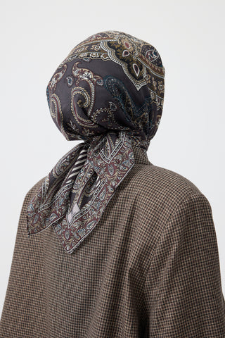 Cotton Square Scarf Tale Olive