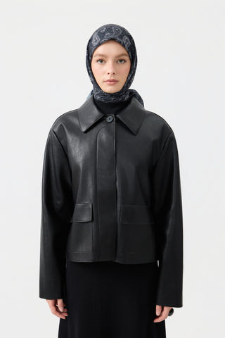 Cotton Square Scarf Timeless Smoke Grey