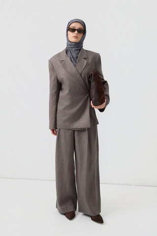 Cotton Square Scarf Timeless Silver