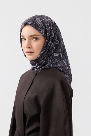 Cotton Square Scarf Timeless Plum