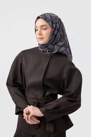 Cotton Square Scarf Timeless Plum