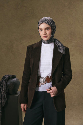 Cotton Square Scarf Timeless Black