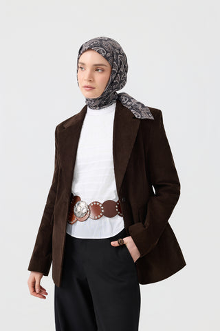 Cotton Square Scarf Timeless Black