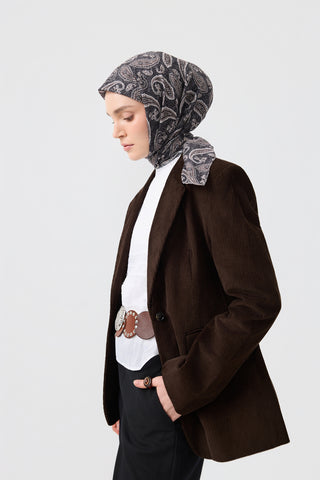 Cotton Square Scarf Timeless Black