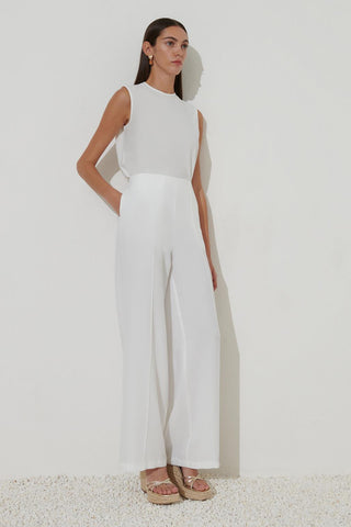 Cotton Linen Pants Ecru