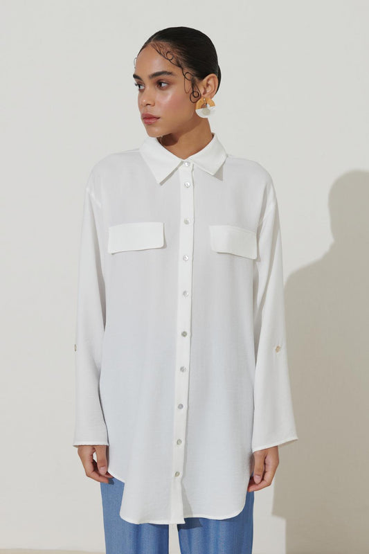 Linen Cotton Shirt Ecru