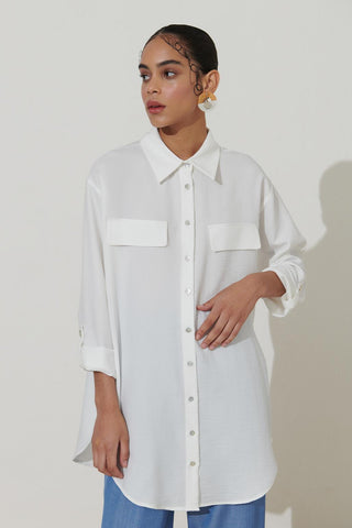 Linen Cotton Shirt Ecru