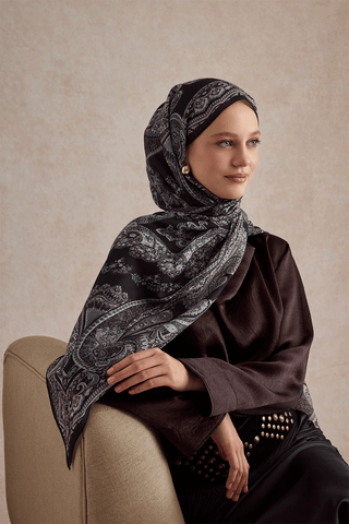 Cotton Scarf Flow Brown