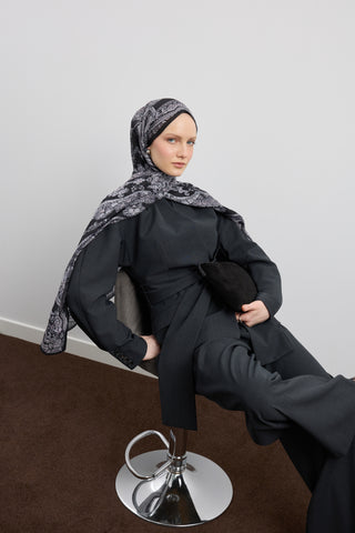 Cotton Scarf Flow Black