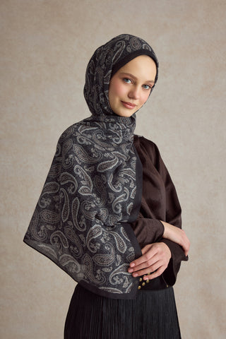 Cotton Scarf Lune Brown