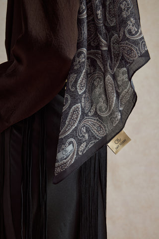 Cotton Scarf Lune Brown