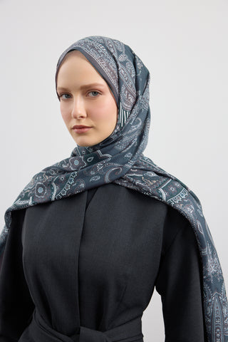 Cotton Scarf Shadow Grey