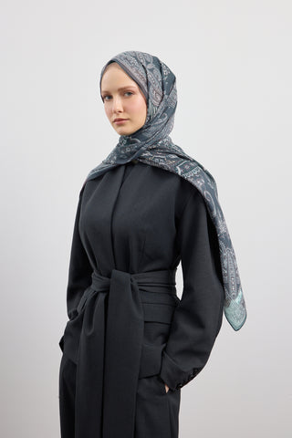 Cotton Scarf Shadow Grey