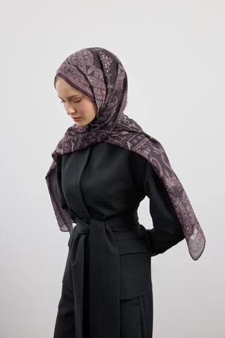 Cotton Scarf Shadow Plum Purple