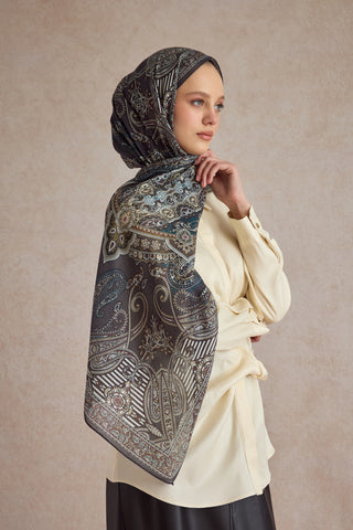 Cotton Scarf Shadow Olive