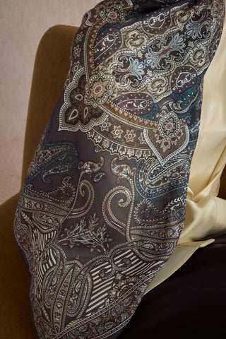 Cotton Scarf Shadow Olive