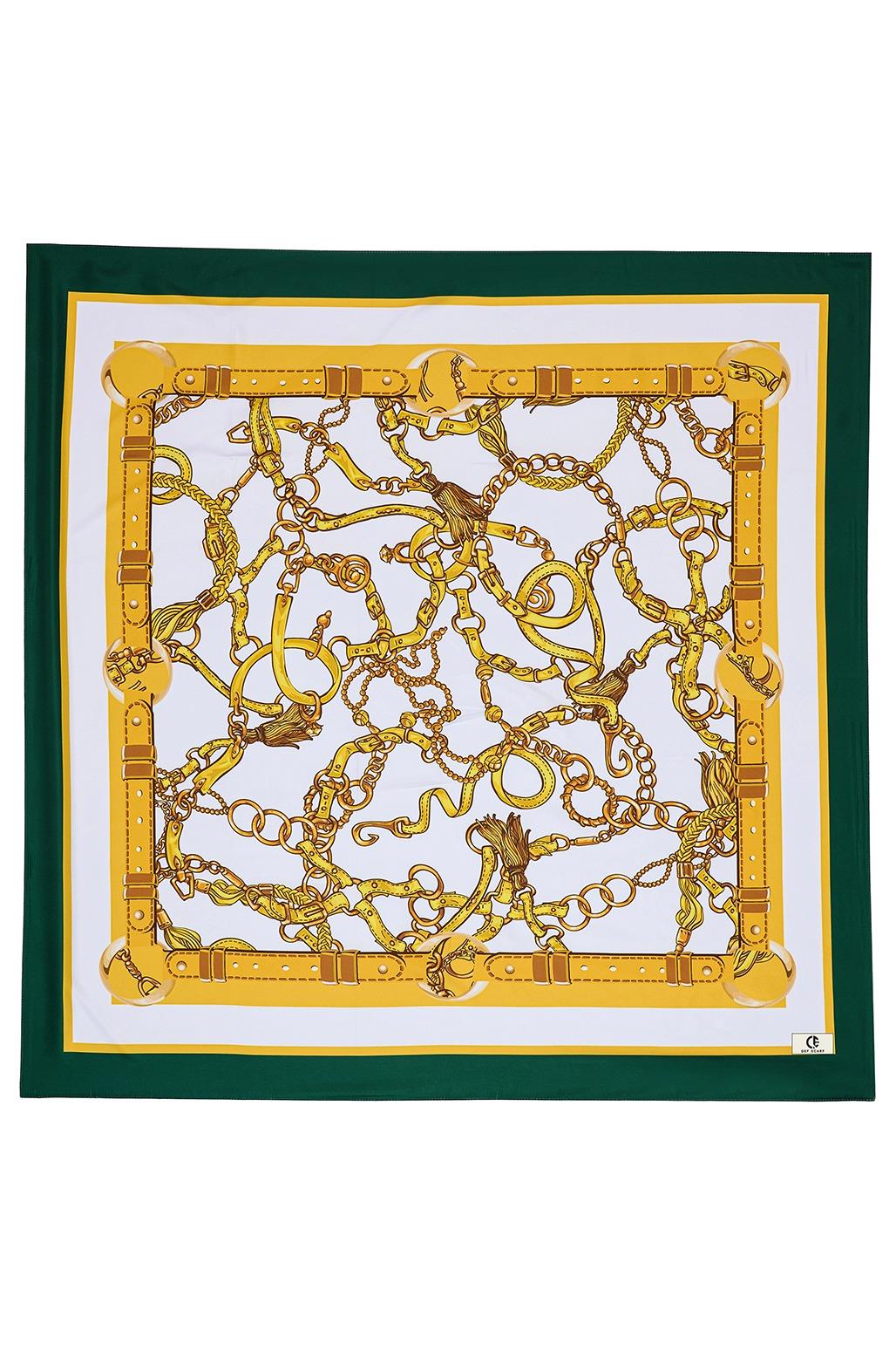 Patterned Twill Silk Square Scarf Aglae