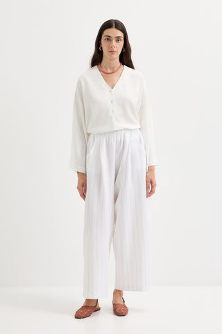 Pleated Pocket Linen Trousers Camel