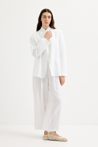 Pleated Pocket Linen Trousers Gray