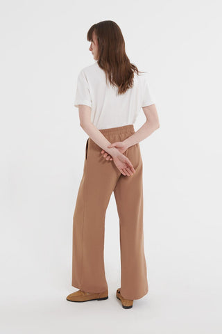 Pleated Palazzo Pants Camel