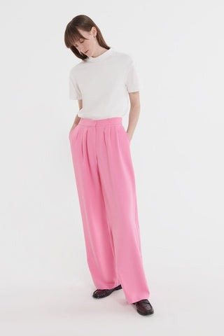 Pleated Palazzo Pants Pink